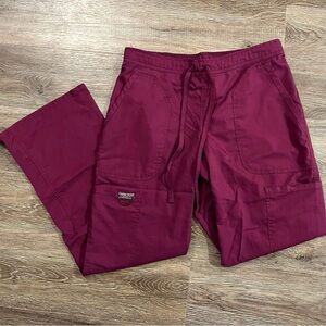 Cherokee Women’s Burgundy Scrub Pants — extra small petite